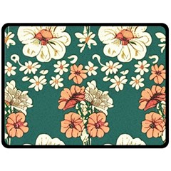 Retro 1880s Flowers Pattern 20 Fleece Blanket (large) by violetheavensky