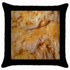 Homemade Flan Extreme Close-up Texture Throw Pillow Case (black) by dflcprintsclothing