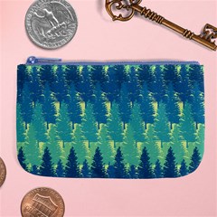 Christmas Trees Pattern Digital Paper Seamless Large Coin Purse by Paksenen