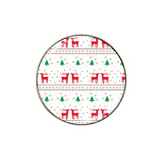 Red Green And Blue Christmas Themed Illustration Hat Clip Ball Marker by Paksenen