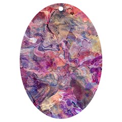 Pour With Cat Uv Print Acrylic Ornament Oval by kaleidomarblingart