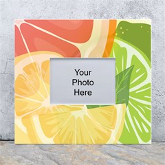 Citrus Fruit Healthy Vitamin White Wall Photo Frame 5  X 7  by Paksenen