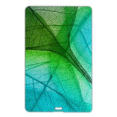 3d Leaves Texture Sheet Blue Green Name Card Style Usb Flash Drive by Cemarart