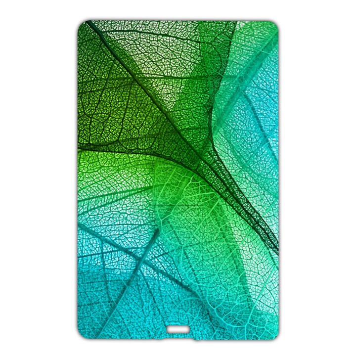 3d Leaves Texture Sheet Blue Green Name Card Style USB Flash Drive