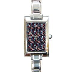 Vintage Style Christmas Decoration Pattern Motif Rectangle Italian Charm Watch by dflcprintsclothing