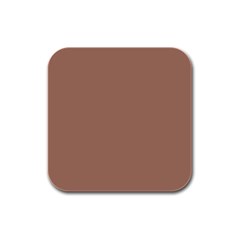 Mocha Mousse Hex Code #a47864 Rubber Square Coaster (4 Pack) by dressshop