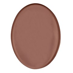 Mocha Mousse Hex Code #a47864 Oval Glass Fridge Magnet (4 Pack) by dressshop