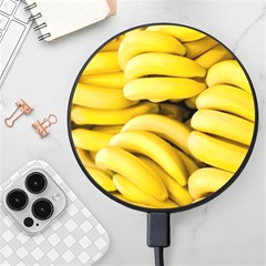 Bananas, Macro, Fruits, Ripe Bananas Wireless Fast Charger(black) by kyorashop23