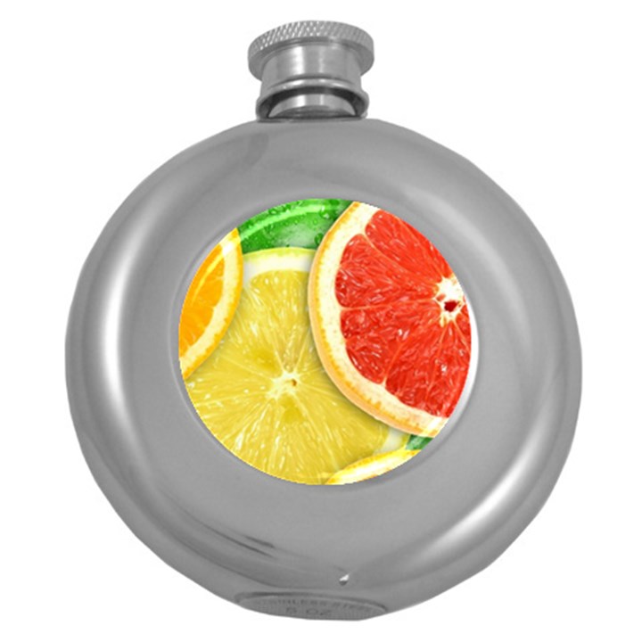 Fruit, Lemon Round Hip Flask (5 oz)