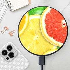 Fruit, Lemon Wireless Fast Charger(black) by kyorashop23