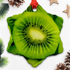 Kiwi Fruits, Close-up, Exotic Fruit Ornament (snowflake) by kyorashop23