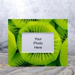 Kiwi Fruits, Close-up, Exotic Fruit White Tabletop Photo Frame 4 x6  by kyorashop23