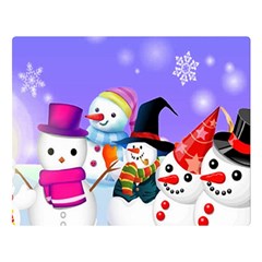 Let s Have Fun With Snowmen Premium Plush Fleece Blanket (large) by kyorashop23