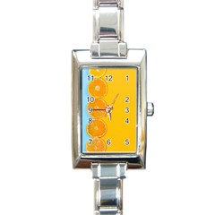 Orange, Slices, Fruit, Citrus Rectangle Italian Charm Watch by kyorashop23