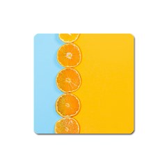 Orange, Slices, Fruit, Citrus Square Magnet by kyorashop23