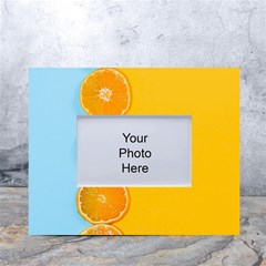 Orange, Slices, Fruit, Citrus White Tabletop Photo Frame 4 x6  by kyorashop23