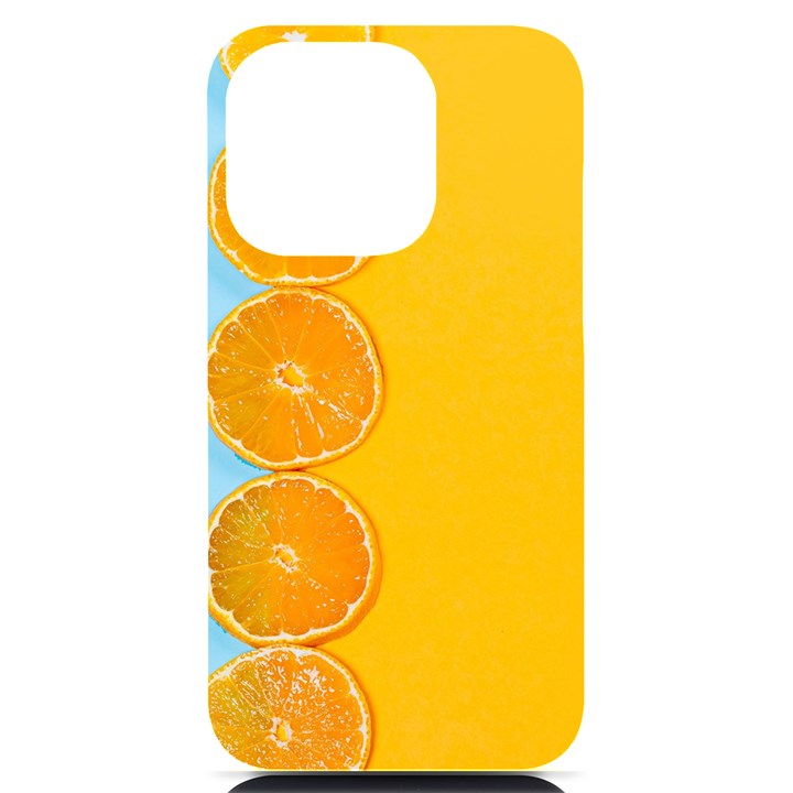 Orange, Slices, Fruit, Citrus iPhone 14 Pro Black UV Print PC Hardshell Case