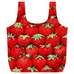 Strawberry Texture, Macro, Ripe Strawberry Full Print Recycle Bag (xl) by kyorashop23