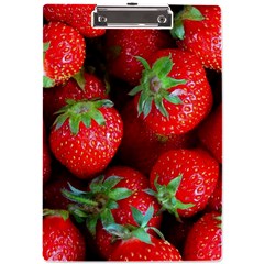 Strawberry, Berries, Fresh, Red A4 Acrylic Clipboard by kyorashop23