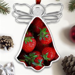 Strawberry, Berries, Fresh, Red Metal Loving Angel Silver  by kyorashop23