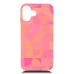 Geometric Pink Ocean  iPhone 16 Plus Black UV Print PC Hardshell Case Front