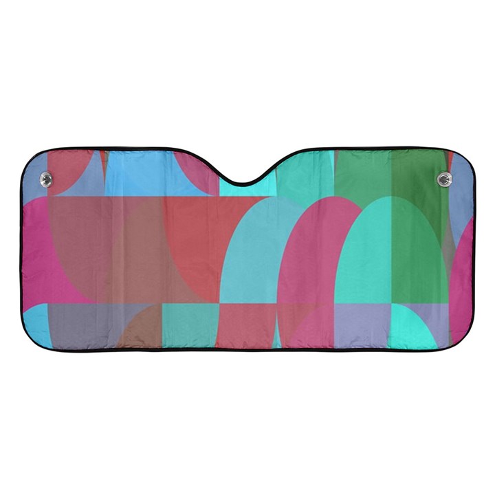 Geometric Ocean Purple Blue Pink Car Windshield Sunshade