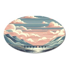 Artwork Painting Sculpture Nature Oval Magnet by Salmanaz77