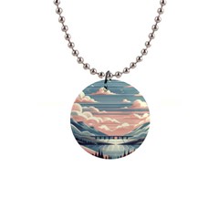 Artwork Painting Sculpture Nature 1  Button Necklace by Salmanaz77