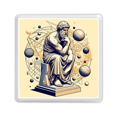 Thinker Sculpture Design Geometric Memory Card Reader (square) by Salmanaz77