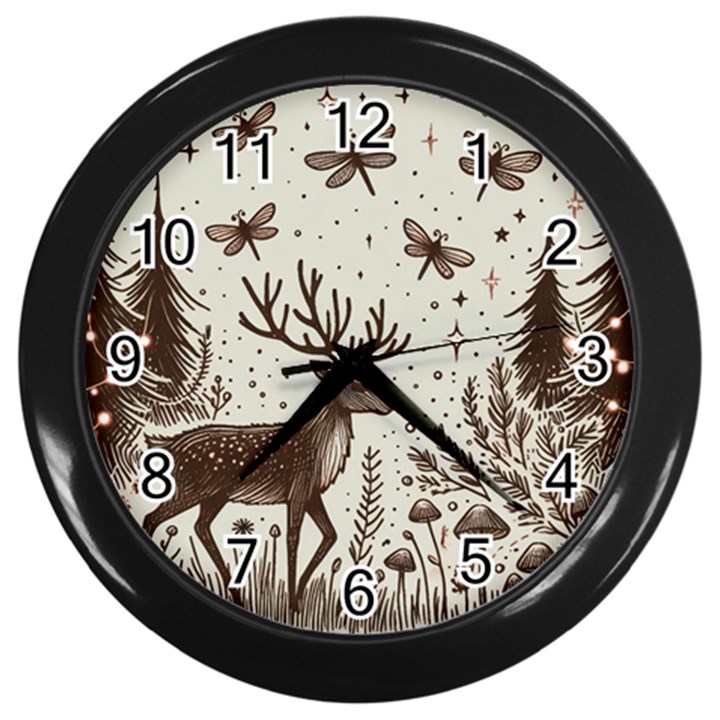 Artwork Graffiti Painting Creative Wall Clock (Black)