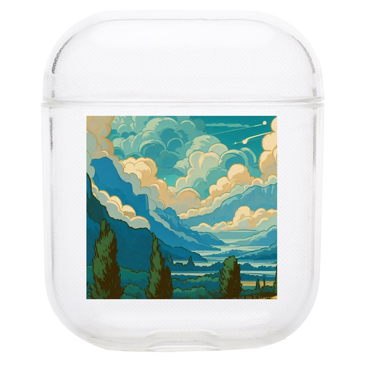 Mountains Rural Countryside Sky Soft TPU AirPods 1/2 Case