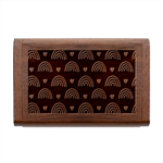 Dark Rainbow Pattern  Wood Oval USB Flash Drive Box