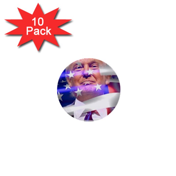 Donald Trump Flag 1  Mini Buttons (10 pack) 