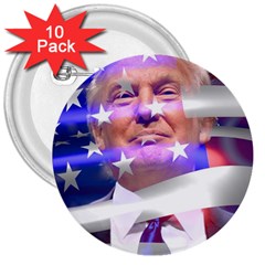 Donald Trump Flag 3  Buttons (10 Pack)  by vintagetrump