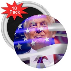 Donald Trump Flag 3  Magnets (10 Pack)  by vintagetrump