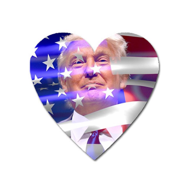 Donald Trump Flag Heart Magnet