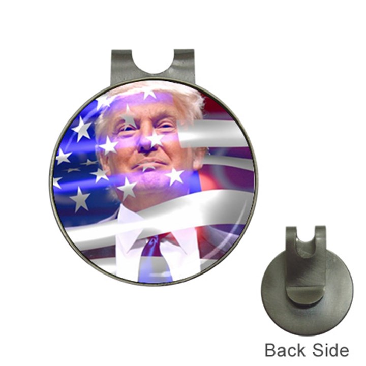 Donald Trump Flag Hat Clips with Golf Markers