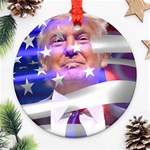 Donald Trump Flag Round Ornament (Two Sides) Front