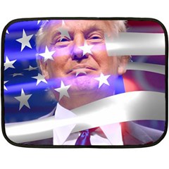 Donald Trump Flag Two Sides Fleece Blanket (mini) by vintagetrump