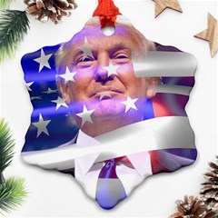 Donald Trump Flag Ornament (snowflake) by vintagetrump