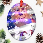 Donald Trump Flag Oval Filigree Ornament (Two Sides) Front