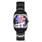 Donald Trump Flag Stainless Steel Barrel Watch Front