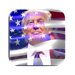 Donald Trump Flag Square Metal Box (black) by vintagetrump