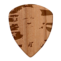 Donald Trump Flag Wood Guitar Pick (set Of 10) by vintagetrump