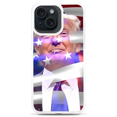 Donald Trump Flag Iphone 15 Plus Tpu Uv Print Case by vintagetrump