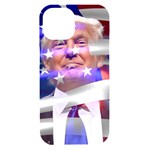 Donald Trump Flag iPhone 15 Black UV Print PC Hardshell Case Front