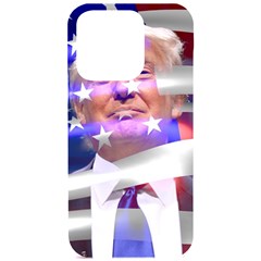 Donald Trump Flag Iphone 15 Pro Black Uv Print Pc Hardshell Case by vintagetrump