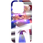 Donald Trump Flag iPhone 15 Pro Black UV Print PC Hardshell Case Front