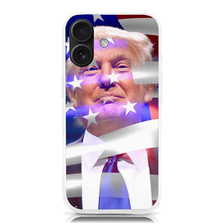 Donald Trump Flag iPhone 16 TPU UV Print Case