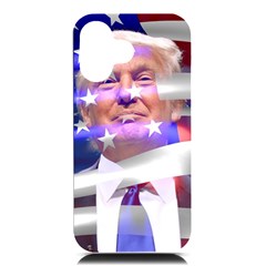 Donald Trump Flag Iphone 16 Black Uv Print Pc Hardshell Case by vintagetrump